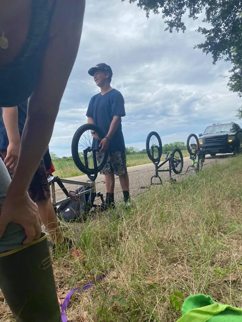 Barricada con bicicletas