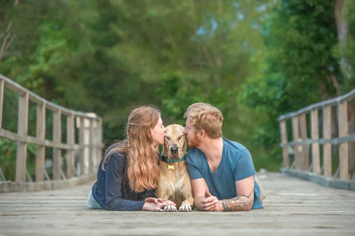 Perrita y su familia