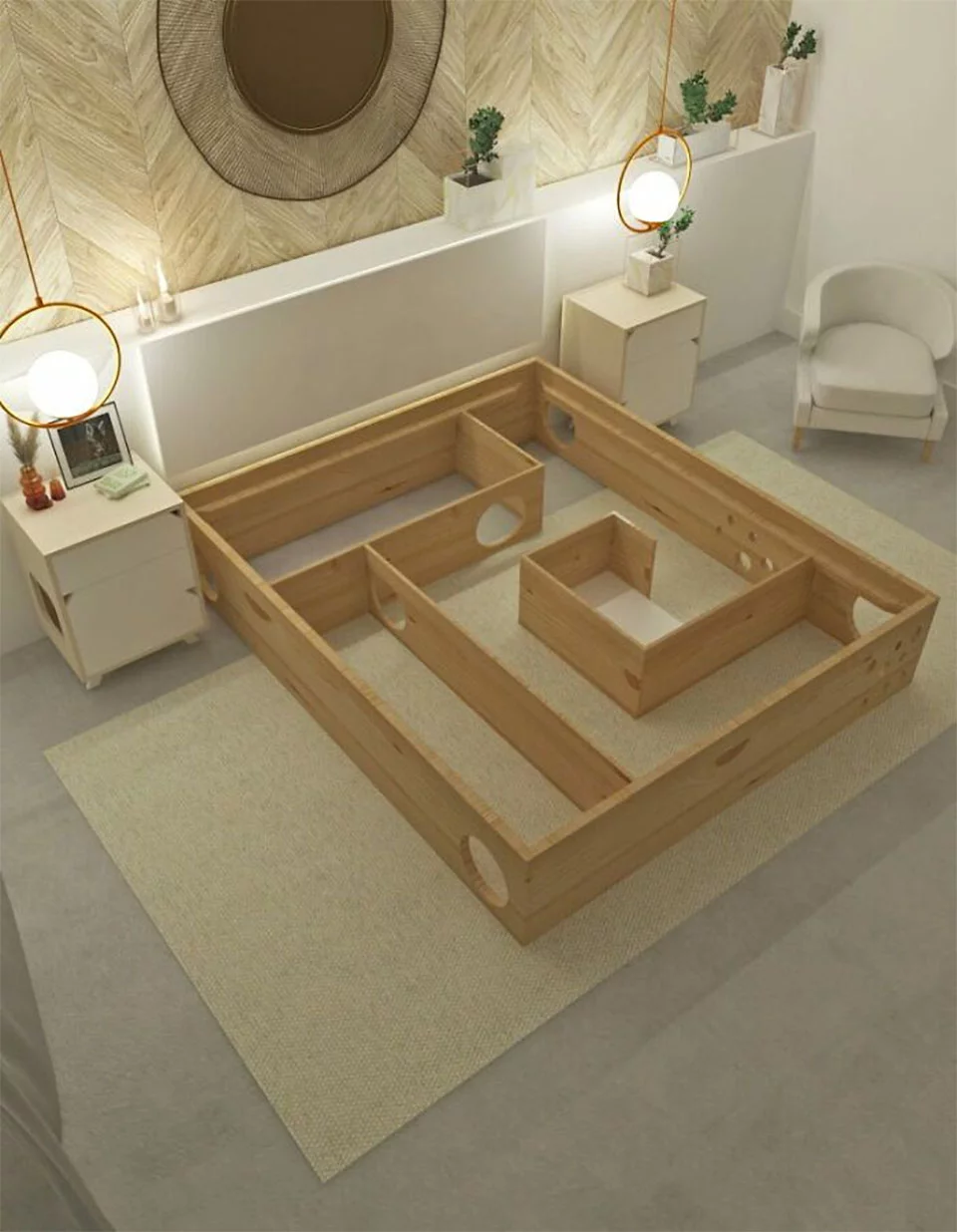 Cama perfectamente diseñada gatos