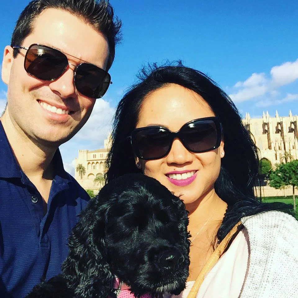 Familia Cocker spaniel ciega