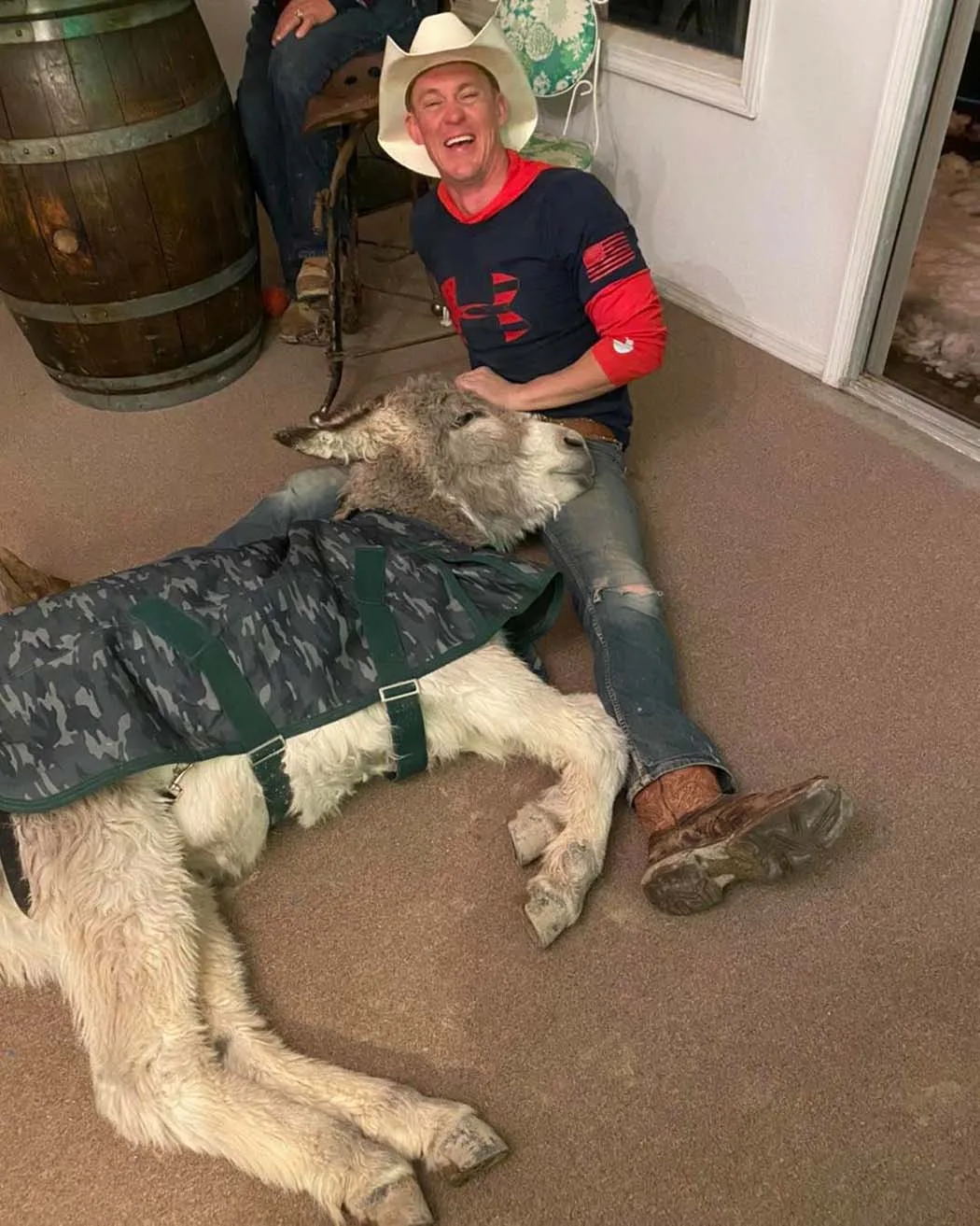 Burro se comporta como un perro