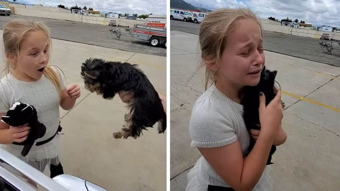 Sus padres la sorprenden con un cachorro