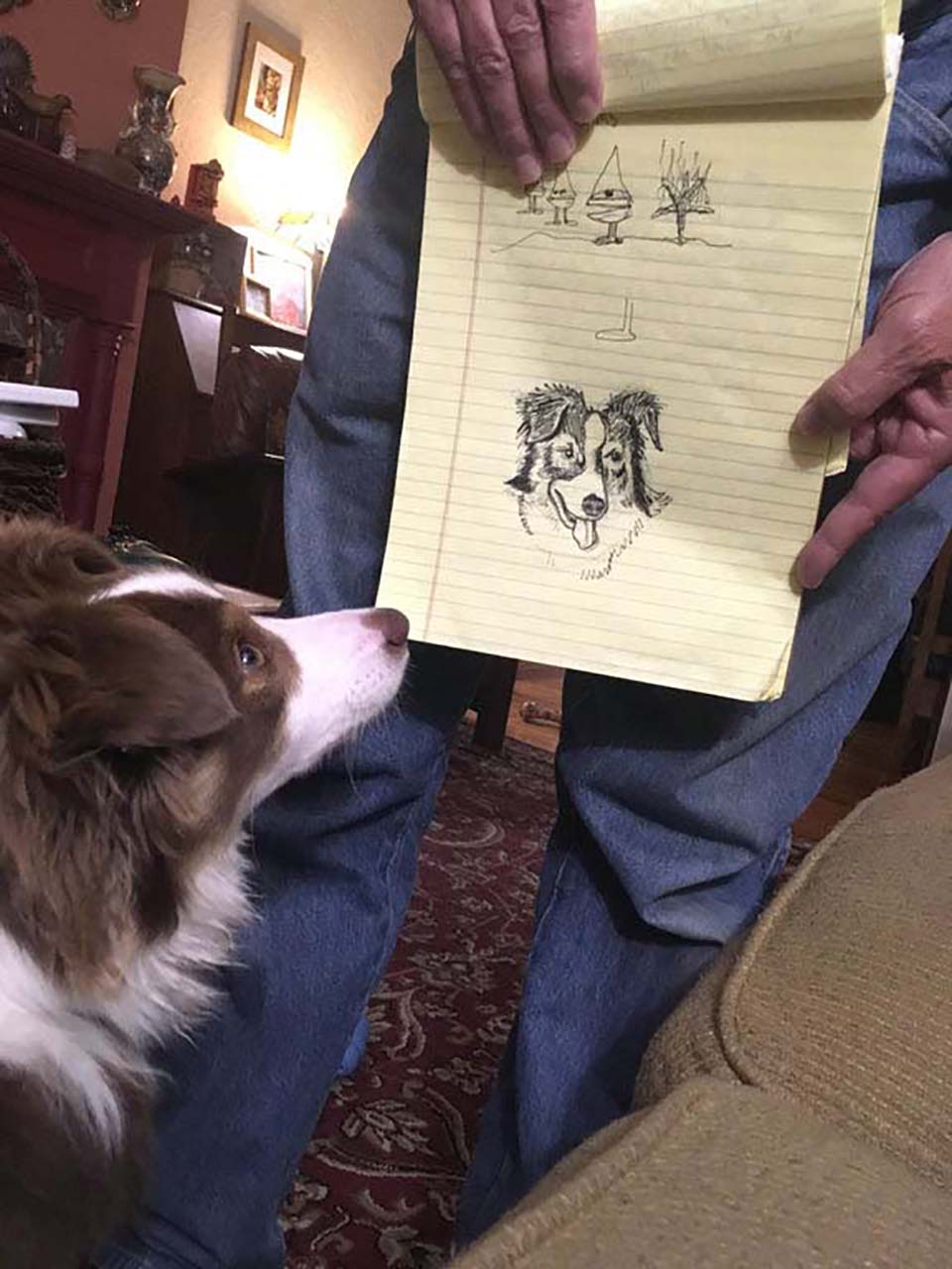 Papá dibuja a su mascota