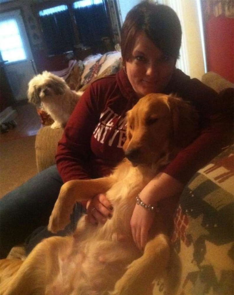 Perrita y mamá