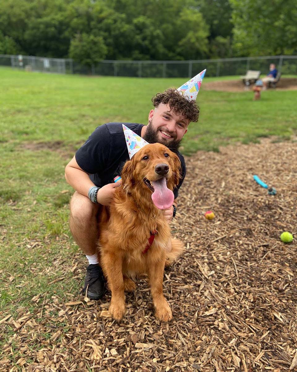 Perro y su papá