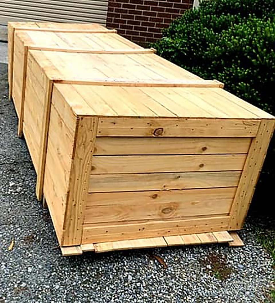 Vieja caja madera