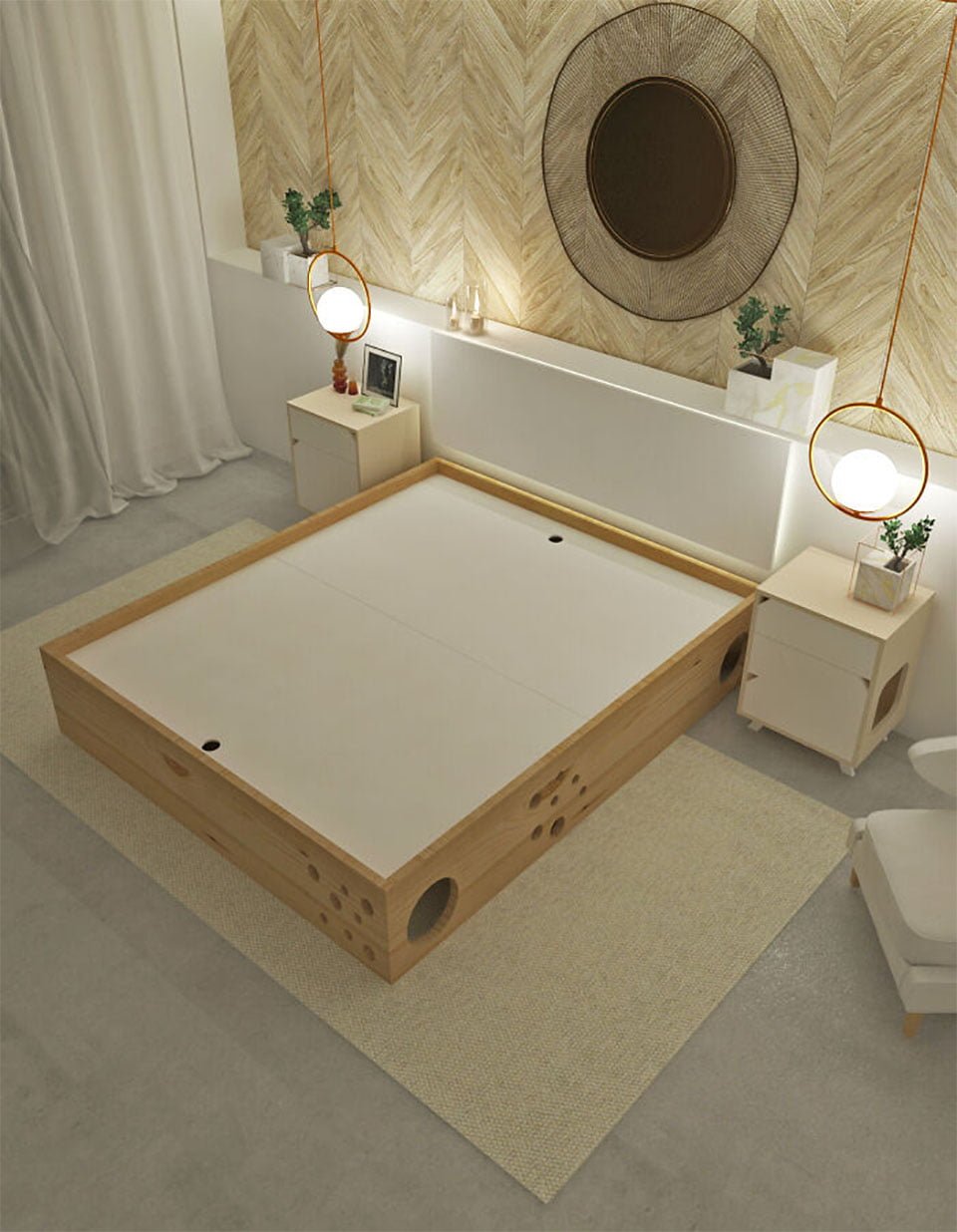 Cama perfectamente diseñada felinos