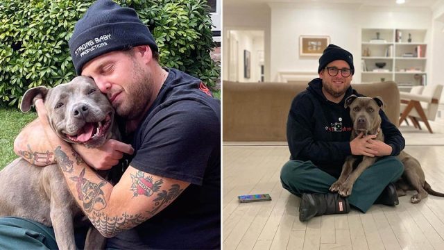 Actor Jonah Hill alegre después de adoptar perrito