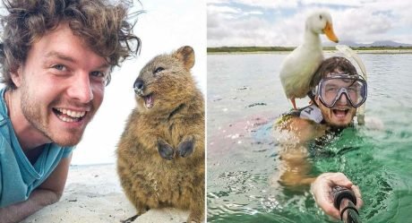 Este chico parece hacerse amigo de cualquier animal que conoce