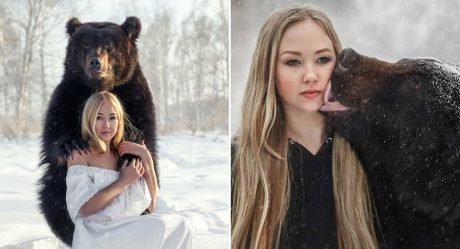 Mujer rusa rescató a un oso de un zoológico, y ahora son los mejores amigos