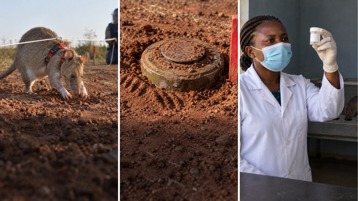 Encontró 109 minas caminando encima de ellas: las ratas gigantes que también huelen tuberculosis