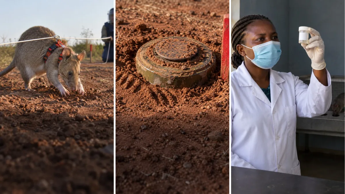 Encontró 109 minas caminando encima de ellas: las ratas gigantes que también huelen tuberculosis