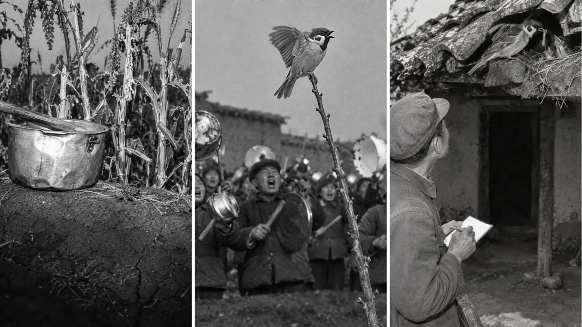 China golpeó ollas hasta que los gorriones caían agotados; 67 años después, un estudio calculó el precio