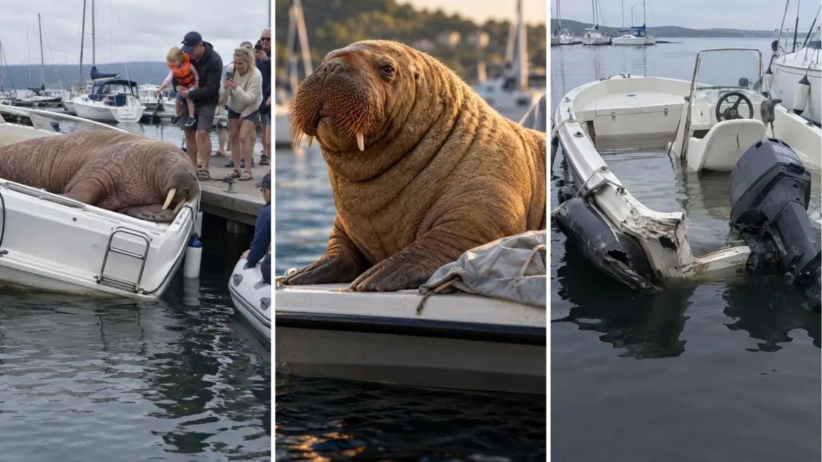 Freya, la morsa que recorrió seis países buscando dónde dormir y encontró una multitud en Oslo